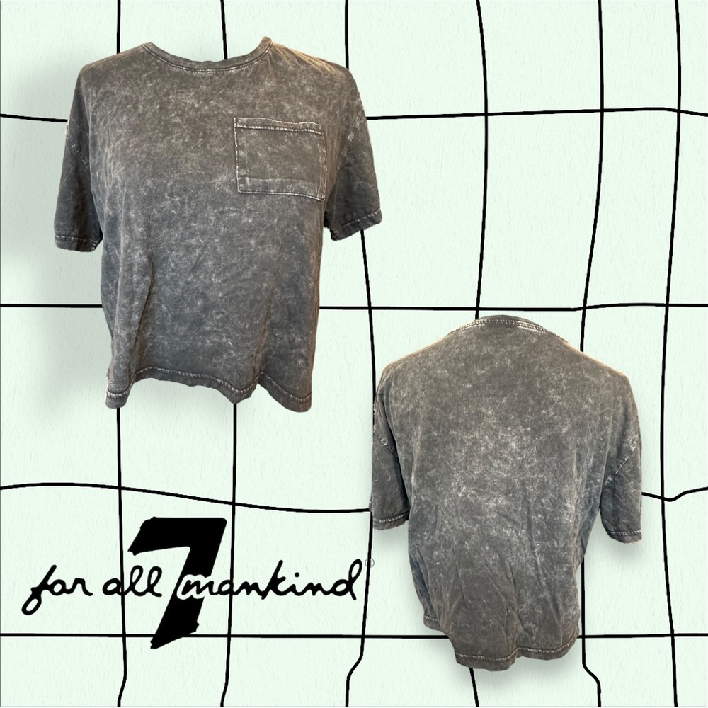 7FAM acid wash crop pocket tee